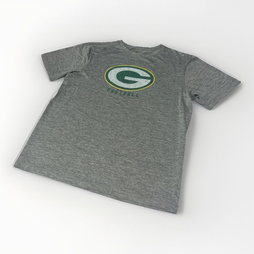Green Bay Packers Gray Heather Graphic T-Shirt Men's Size Large 22x28 No Tag NFL